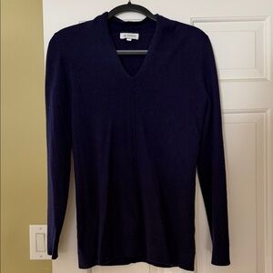Kinross Cashmere Deep Purple Sweater